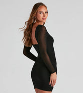 No Going Back Mesh Mini Dress